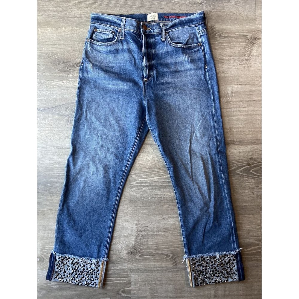 AO.LA Alice & Olivia Jeans sz 32 studded Boot